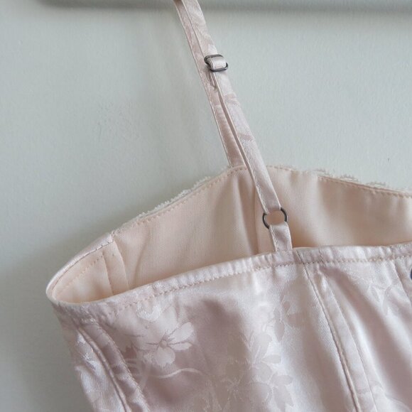 L.A. HEARTS Satin Floral Lace Up Corset Bustier Top Romantic Fairy Y2K Babydoll - Picture 12 of 14